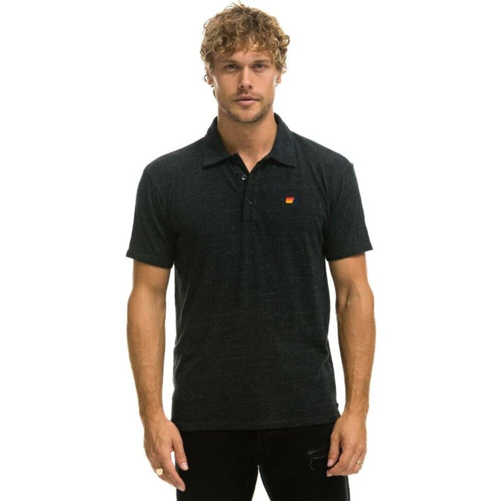 NEW!‎ Aviator Nation Men's Polo Shirts Charcoal Medium
